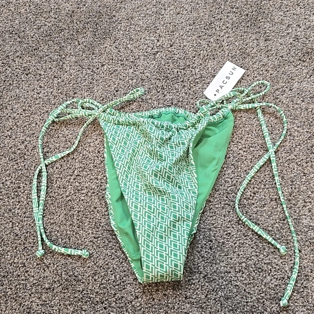 NWT Pacsum Women Green Side Ties Bottom Sz M